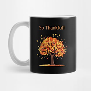 So Thankful Very Grateful Orange Leaves Mug